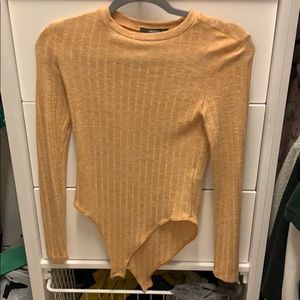 Forever 21 yellow long sleeve bodysuit